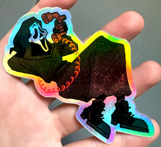 Ghostface- Rainbow Holo Sticker