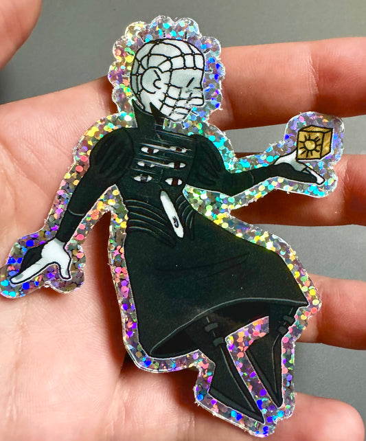 Pinhead- Rainbow Glitter Holo Sticker